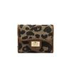 Cartera de Tarjetas Corta Tipo Organizador, Estampado de Leopardo para Mujer, Ranuras Múltiples para Tarjetas de Identificación, Exquisito Bolso Pequeño, Gran Capacidad, Cartera de Tarjetas Nicho, Tarjetero