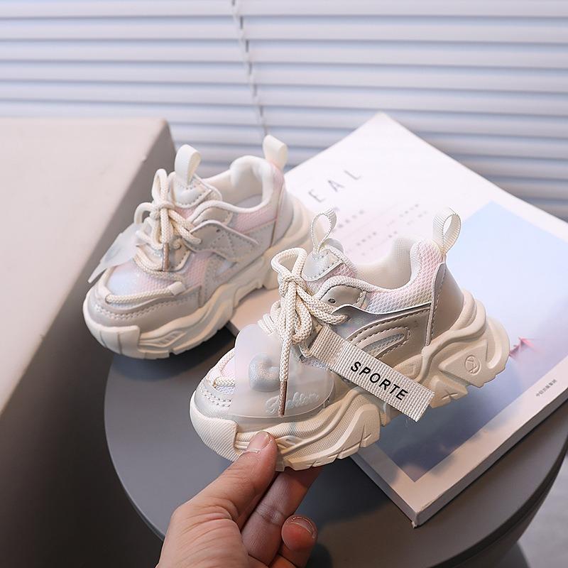 New Spring/Fall Korean Style Kids' Sneakers – Boys' Ultra-Light Soft-Sole Casual Shoes, Girls' Breathable Student Footwear, Chunky Dad Shoes