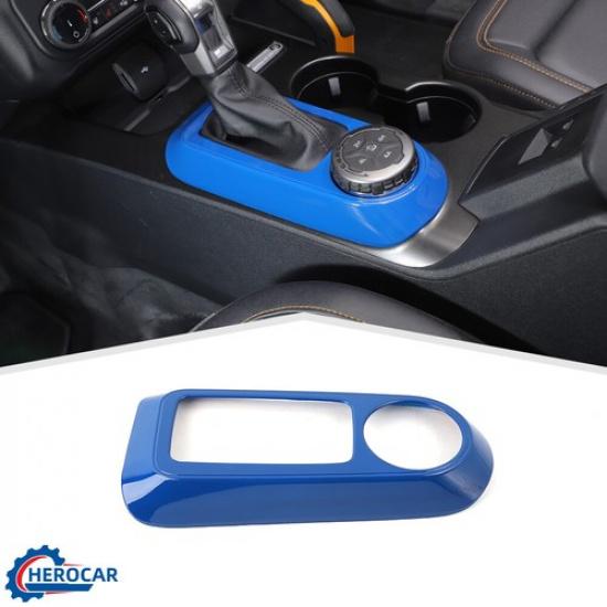 Center Gear Shift Panel Decoration Cover Trim For Ford Bronco 21-25 Blue ABS