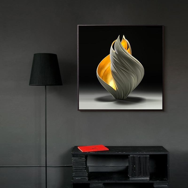 Moderne, einfache, leichte, luxuriöse dekorative Malerei, dreidimensionale Goldfolie, rahmenlose Malerei, Wohnzimmer, Hotel, Hintergrund, Wand, dekorative Malerei