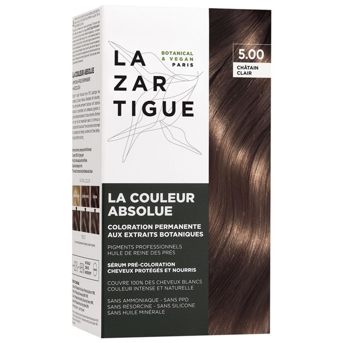 Coloration - Lazartigue - Châtain Clair 5.00 - Sans ammoniaque - Gel - 100% de couverture des cheveux blancs