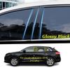 Car TPU/Glossy Mirror Pillar Post Cover For Lincoln MKX 2015 2016- Door Trim Window Piano Black Molding Sticker Plate 8pcs