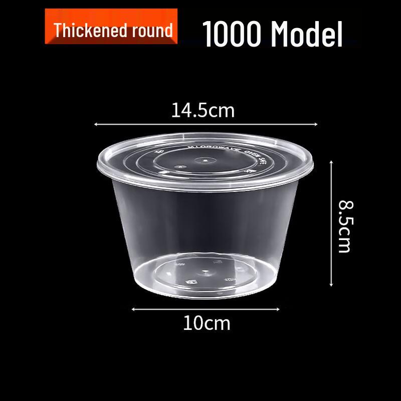Yinmai Disposable Round Food Containers with Lids