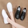 Casual Shoes Women Lace-Up Comfortable White Sneakers Ladies Soft Non-Slip Walking Shoes Four Seasons Fashion Lightweight Flats