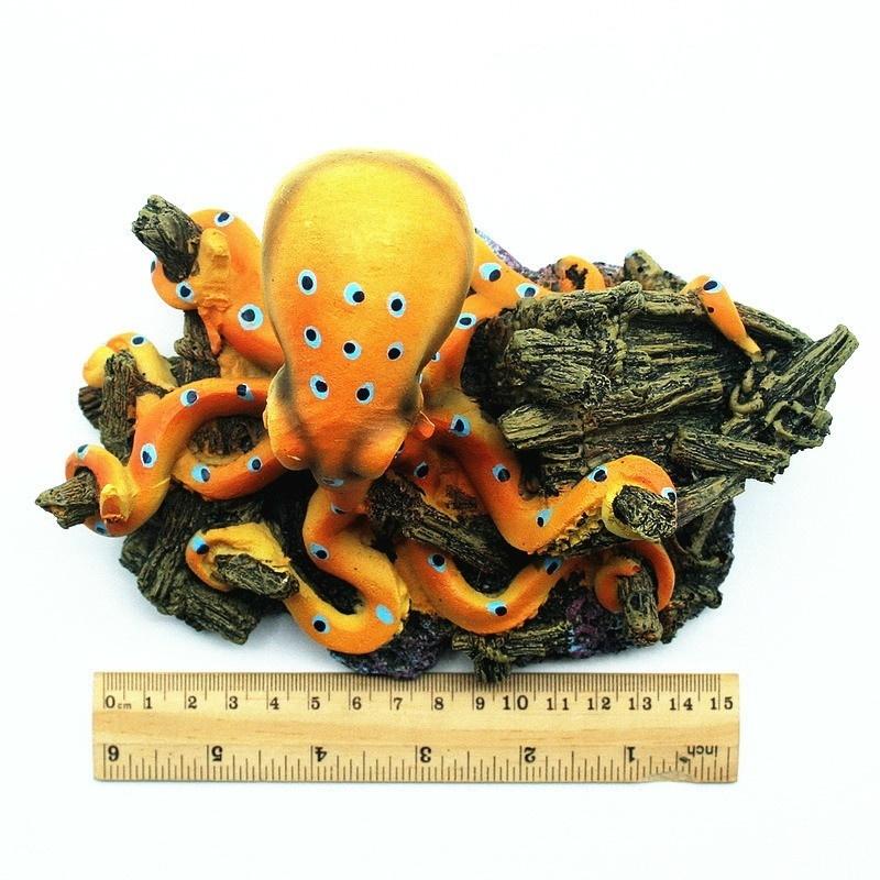 Aquarium Decoration Ornaments Animal Octopus Resin Crafts Aquarium Fish Tank Landscaping Home Decora