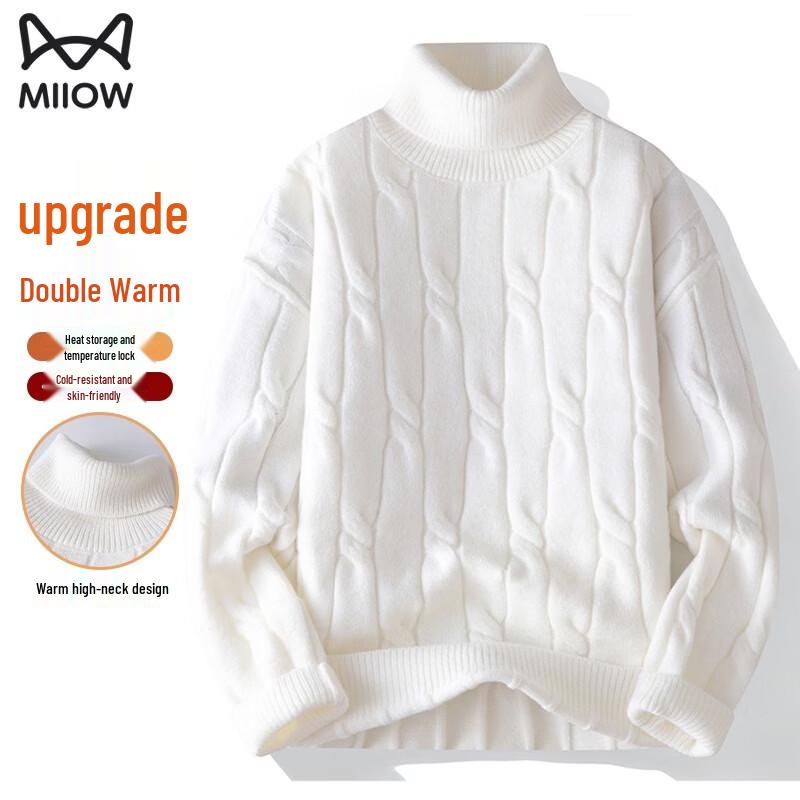 MiiOW Men s High-Neck Knitted Sweater M