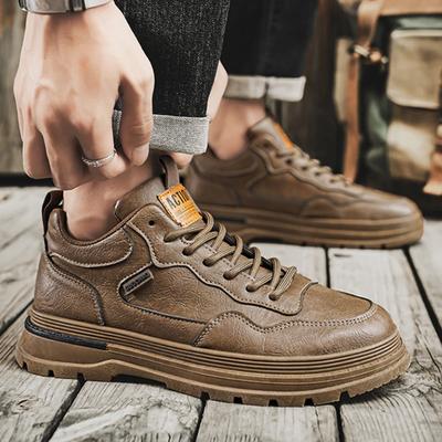 Zapatos Casuales para Hombre Combinan con Todo Zapatos Deportivos para Hombre Transpirables Resistentes al Desgaste Zapatos de Plataforma para Hombre Zapatillas de Cuero Para Hombre