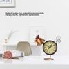 European Retro Style Chicken Shaped Iron Clock Desk Table Clock Home Ornament Craft Gifts