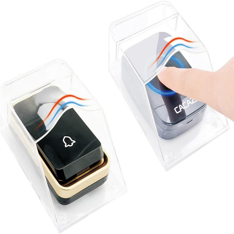 Waterproof Cover for Wireless Doorbell Door Bell Ring Chime Button Transparent Door Bell Protective Cover for Home Doorbell Cover