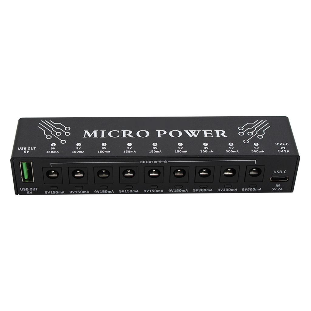 Universals Multiple Output Guitar Pedal Power Supply Light weight Compacts Overheat Protection for Homes Studio
