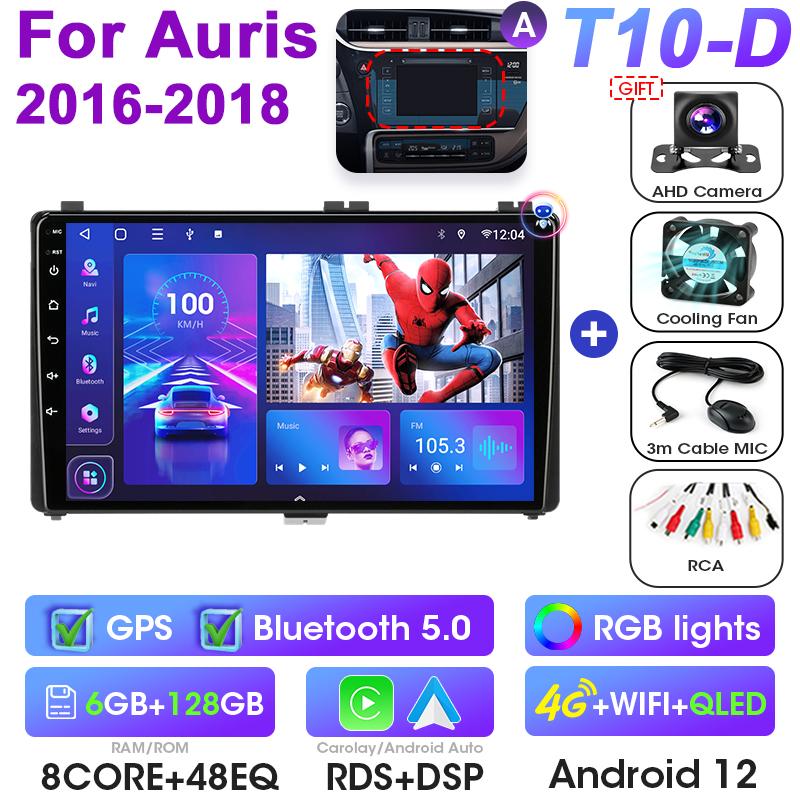 Android 12 Car Radio For Toyota Auris 2013 2014 2015 2016 2017 2018 2 Din GPS Carplay Auto intelligent Systems Smart Autoradio