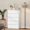 Commode - HOMCOM - 5 tiroirs meuble de rangement épuré style moderne chambre salon mobilier - bois - 60x39x100cm - blanc