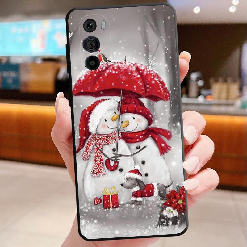 

Phone Case For Motorola Edge 50 40 Pro 60 50 40 30 Ultra Neo Fusion Moto G Play G Stylus G Power G Cute Snowman Christmas Moto G 2025
