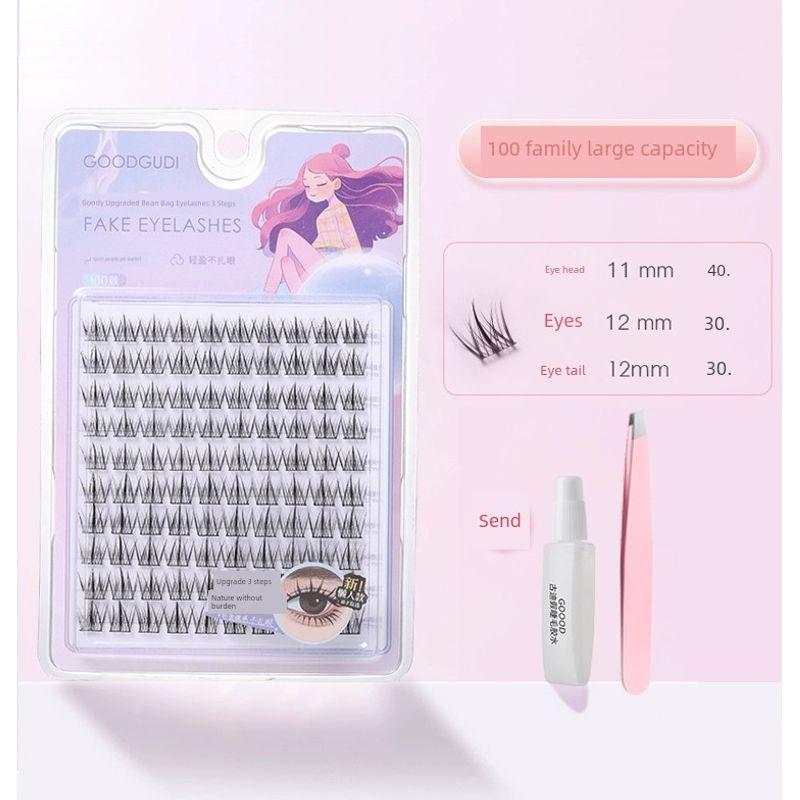 Goood Bean Bag Trilogy Upgrade Self-Grafting Fake Eyelashes 100 Clusters of Lazy Trilogy 111213 mm