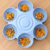 Six-grid Cat Dog Food Water Bowl Plastic Cat Feeding Bowl New Former Cat Food Bowl  Pet