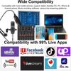 V8 Bluetooth Live Sound Card with BM-800 Microphone Compatibility for Mobile Phones