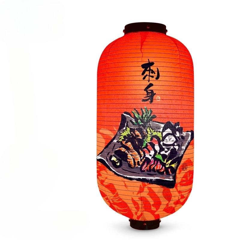 Korean style Restaurant Lanterns Outdoor Waterproof Fabric Hand-written Japanese Food Illustrations Izakaya Advertising Decorate