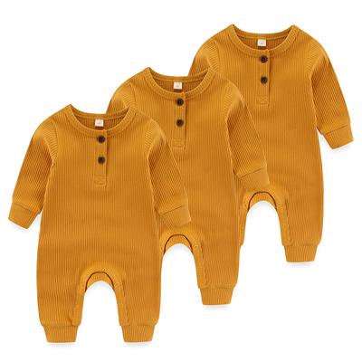 3 sztuki zimowe unisex ubranka dla noworodków jednokolorowe śpioszki dla niemowląt bawełniane z długim rękawem śpioszki dla malucha odzież dla niemowląt 0-24 miesięcy