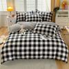 Small Fresh Pure Cotton Brushed Four-piece Set Thickened Washed Cotton Sheets and Quilt Covers Dormitory Three-piece Bedding Set