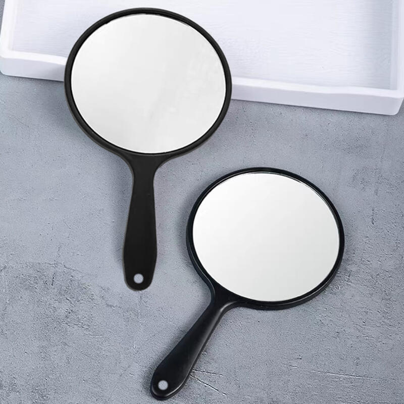 DIY Mini Round Hand Mirror Portable Mother-of-Pearl Hand Mirror