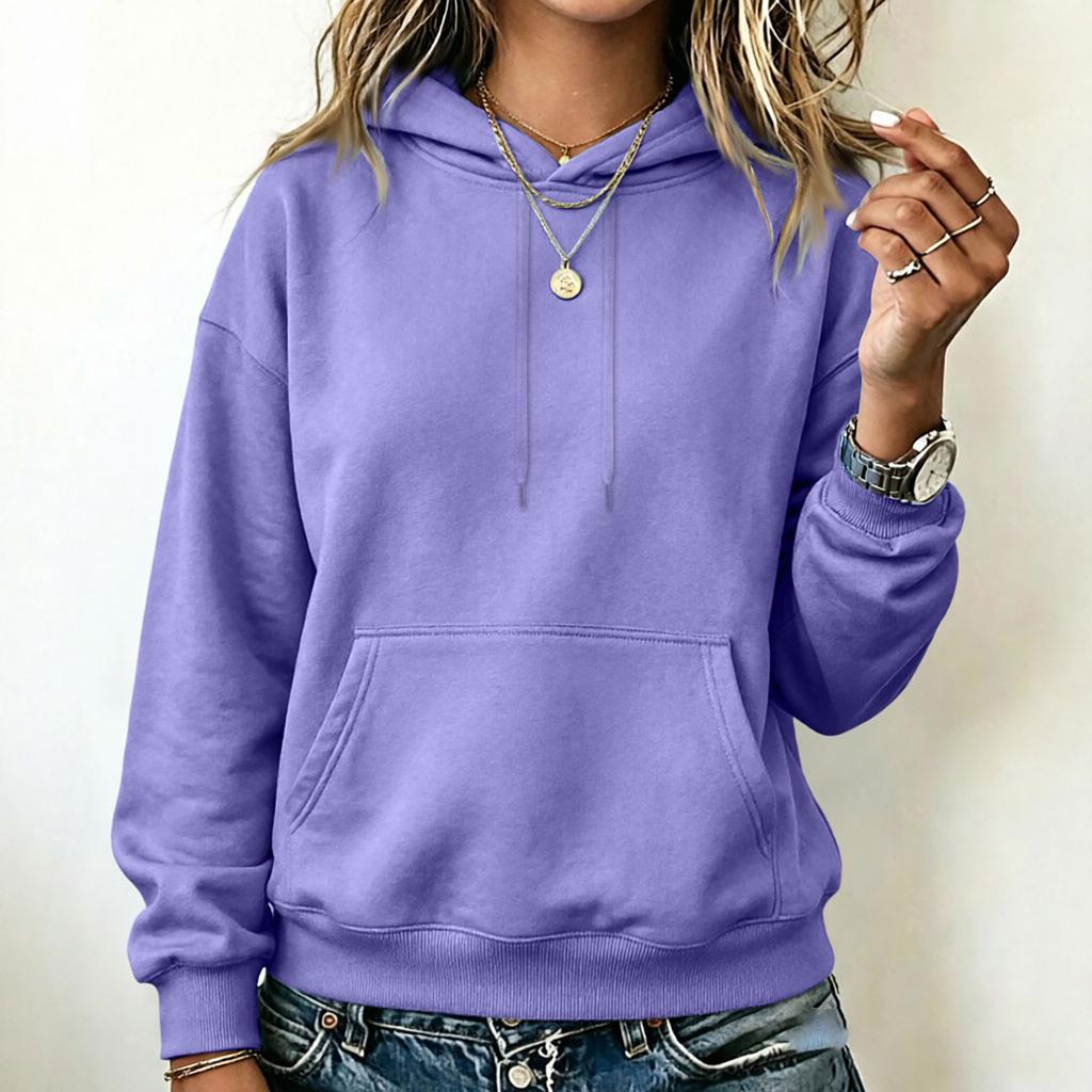 Women's Casual Hoodie with Pockets Loose Fit Pullover Top