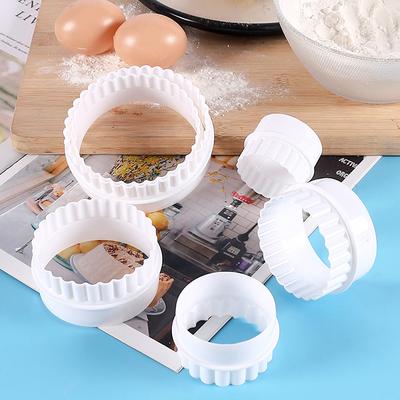 6Pcs/Set White Wave Round Double-Sided Cookie Cutters For Kitchen Tools Baking Pastry Candy Chocolate Tools For Home Pastries