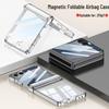 Samsung ZFlip7 Foldable Screen Magnetic Transparent Phone Case with Integrated Airbag