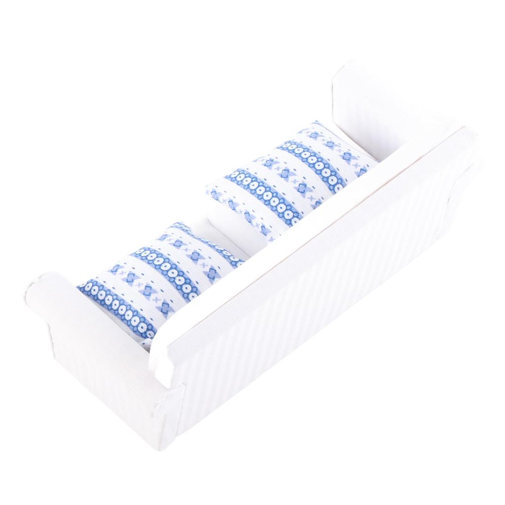 1/12 Кукольный Миниатюрный Диванный Набор Мебель Гостиная Аксессуары (2-местный диван с подушкой)