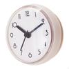 Bathroom Shower Clock Round Wall Hanging,Home Decor with Suction Cup Water Resistant for