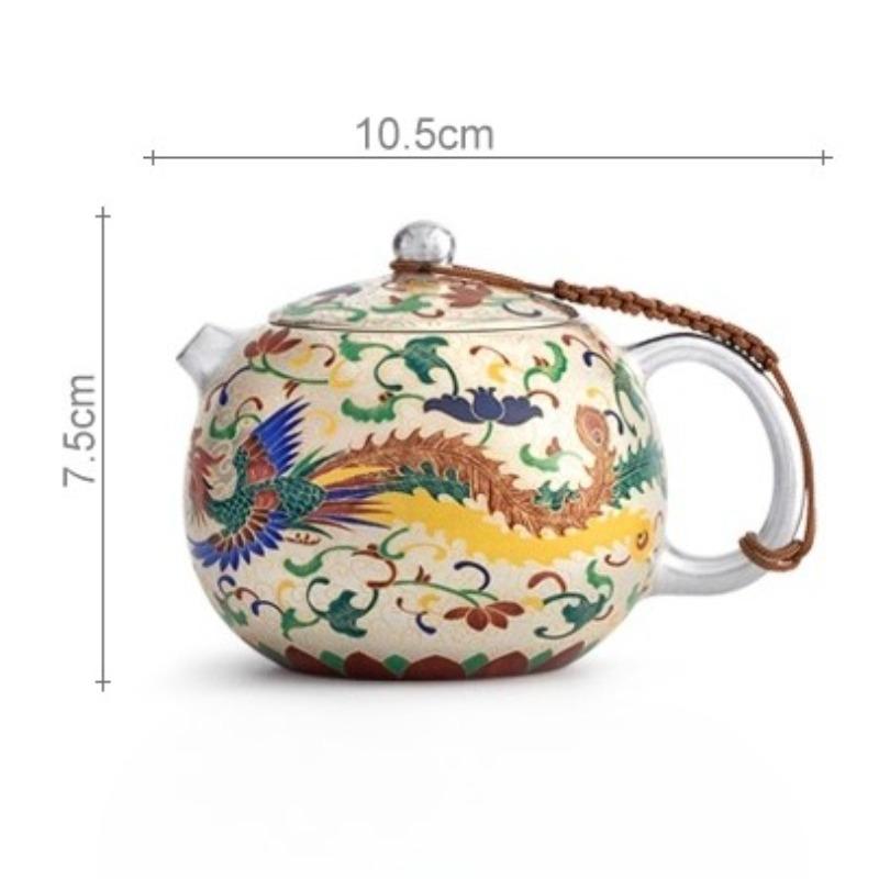 Liu Yin Longfeng Xishi Teapot Household Tea Single Pot Gift Elder Teacher Kung Fu Tea Set Teapot High-end
