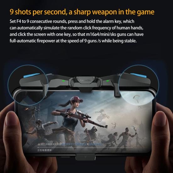 1 Set Mobile Game Handle Gamepad Joystick Triggers Button Foldable Plug and Play Auxiliary Gaming Controller for IOS for Android Phone