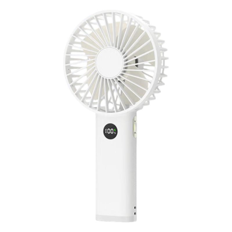 

TEPSHINE Portable Rechargeable Mini Desk Fan, Quiet Strong Wind Cooling, Personal Electric Fan, 3600mAh, Apricot Color білий
