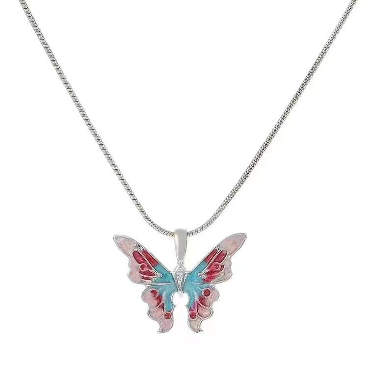 Barbie Princess Iridescent Butterfly Necklace - Light Luxury Jewelry