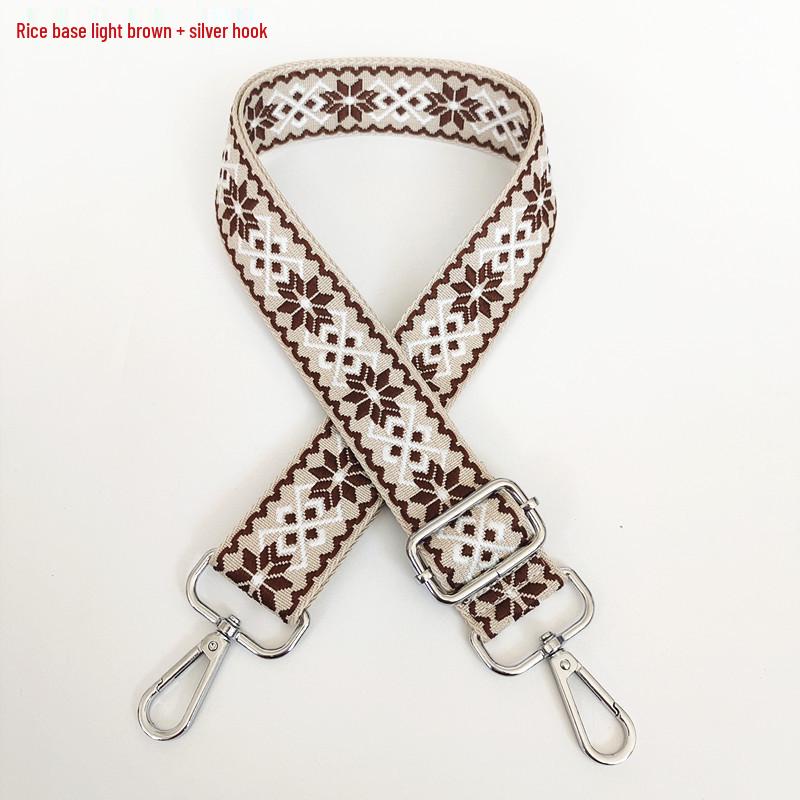 3.8cm Wide Diamond Jacquard Crossbody Strap for Bags and Backpacks.