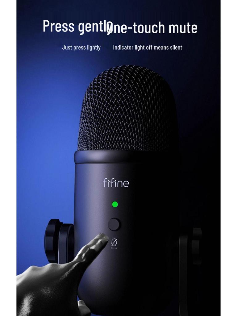 FIFINE K678 Professional Condenser Microphone for Desktop Streaming, Recording, and Gaming