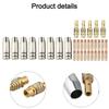 Complete 33PCS Contact Tips Nozzle Gas Diffusers Set for MIG Welder For 15AK Accessories with 0 8 Millimeter and 0 9 Millimeter