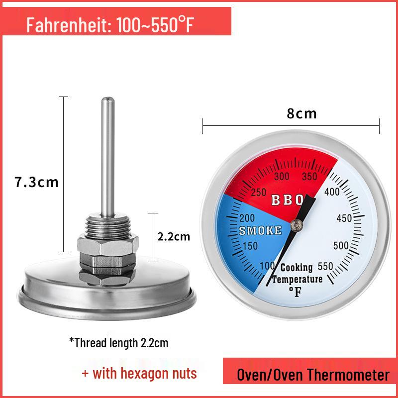 Stainless Steel Short Needle Thermometer for Oven and Barbecue