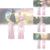 Enchanting Glinda Costume Dress For Women Featuring Vibrant Pink Corset Style Design For Magical Wicked Cosplay