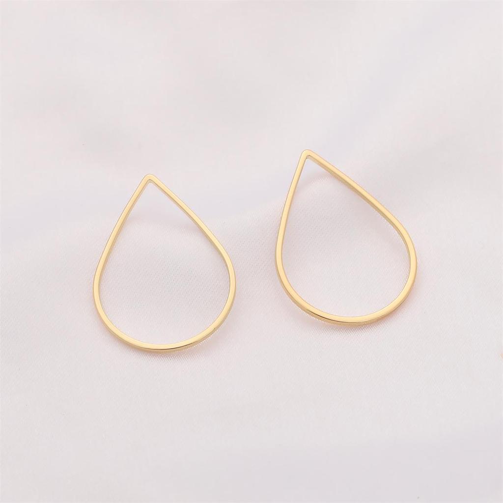 2Pcs Copper Geometry Accessories Platting 14K Gold Color For Jewelry Making DIY Earring Charm Decoration