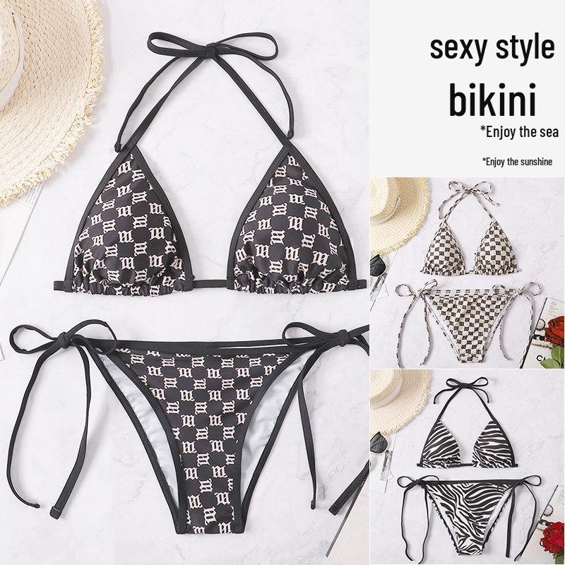 

2023 Women s European & American Style Tie-up Bikini Set XL