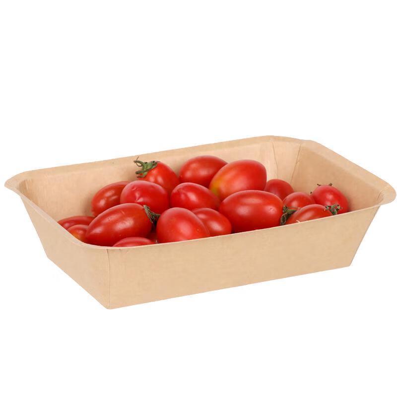 Wuhe Disposable Kraft Paper Square Food Trays