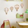 4 Τεμάχια/Σετ Διακόσμηση Τοίχου Αερόστατο Θερμού Αέρα Αγροικία Ρουστίκ Ξύλινο Αερόστατο Τοίχου