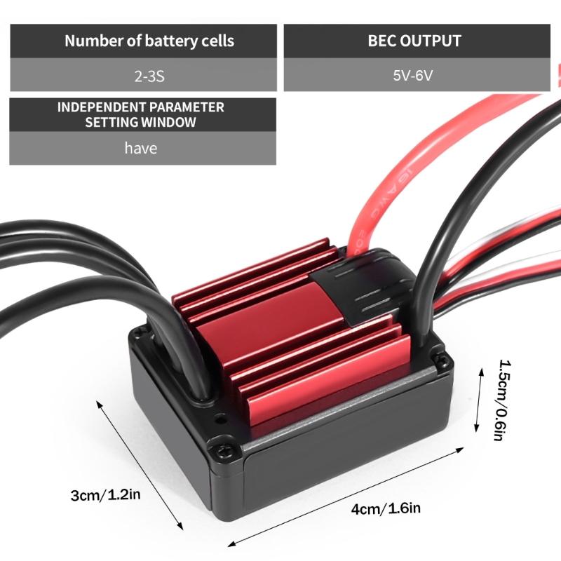 35A 105A Sensored Brushless ESC Speed Controller Adjustable Brake Accelerations For Remote Vehicle Tuning