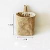 Borsa Appesa per Organizzazione in Cotone e Lino Juta Organizer da Parete Porta Porta Scrivania Borsa per Stoccaggio Oggetti Vari per Bagno 10*13CM 3 Pezzi