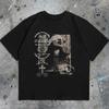 Cotton American Short-sleeved T-shirt Men's and Women's Loose Top