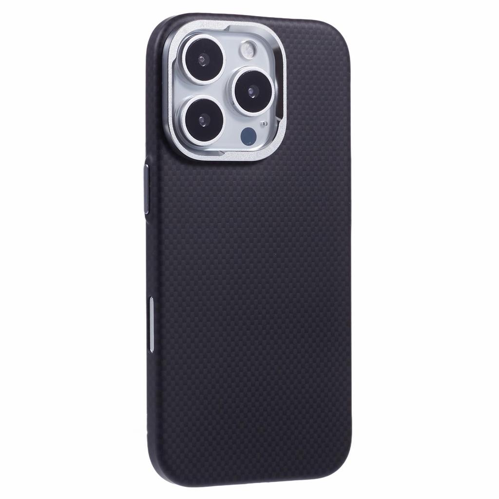 X-LEVEL For iPhone 16 Pro Case Compatible with MagSafe Carbon Nanofiber+Metal Lens Frame Phone Cover