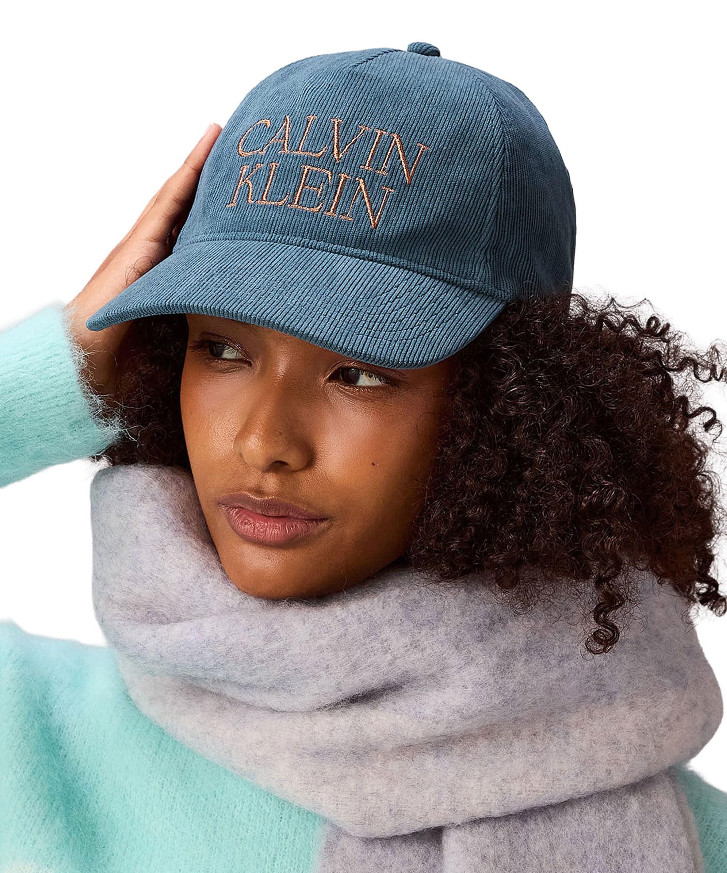 Cap Corduroy Graphic Cap 4D5064G OS NAVYTEAL2ET [Calvin Klein] - 5-Panel