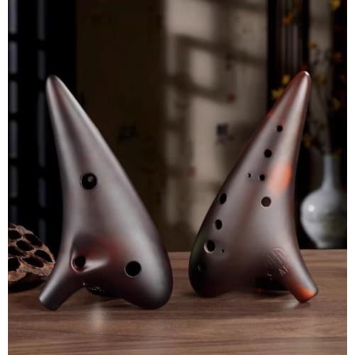12-Hole Ocarina, Alto F Tone (AF) Wind Instrument for Beginners and Music Enthusiasts, Professional-Level Performance, Musical Gift (B)