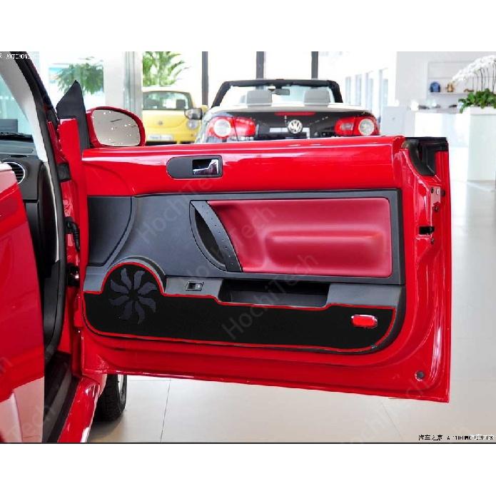 Side Edge Cover Door Inside Guard Protection Carpet Car Door Anti Kick Pad Sticker for Volkswagen VW Beetle 2009