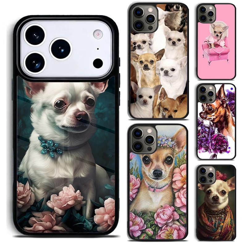 Chihuahua Dog Cute Animal Phone Case For iPhone 17 16 15 14 13 12 11 Pro Max Plus 17Air Soft Silicone Cover